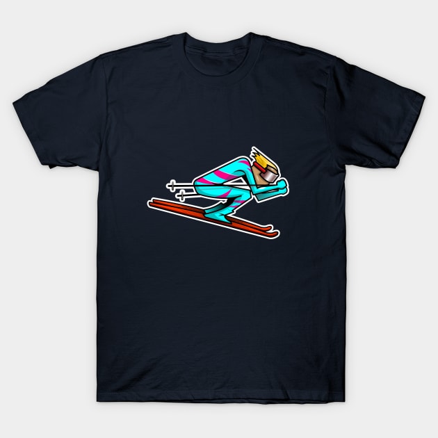 Skiing T-Shirt by SuaveOne